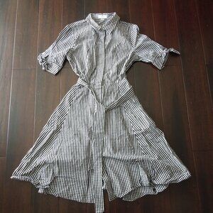 Calvin Klein Black and White Gingham Checkered dress